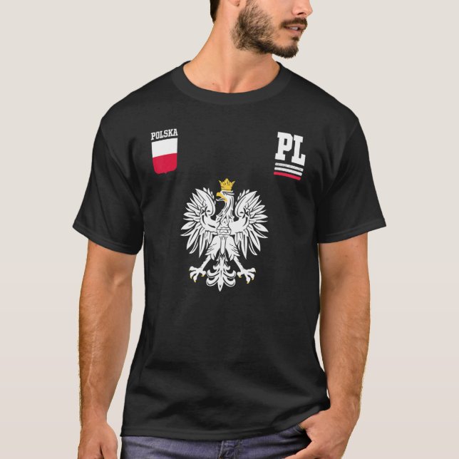 Camiseta Hincha polaca Águila Polska (Anverso)