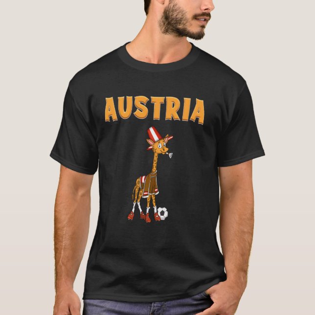 Camiseta Hinchas austriacos de Austria Giraffe (Anverso)