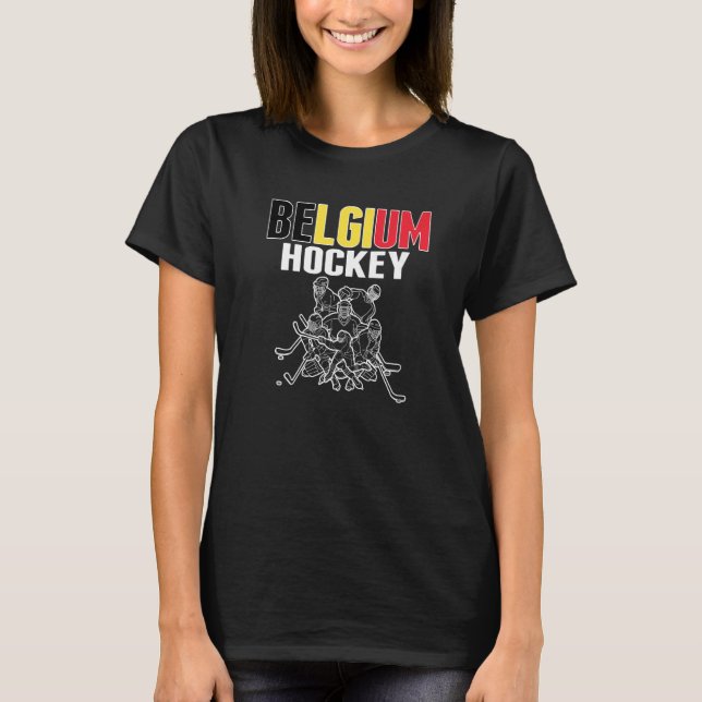 Camiseta Hinchas belgas de hockey sobre hielo se enorgullec (Anverso)