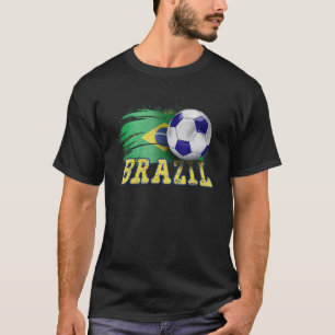 Camiseta Hinchas brasileños de fútbol de bandera brasileña 