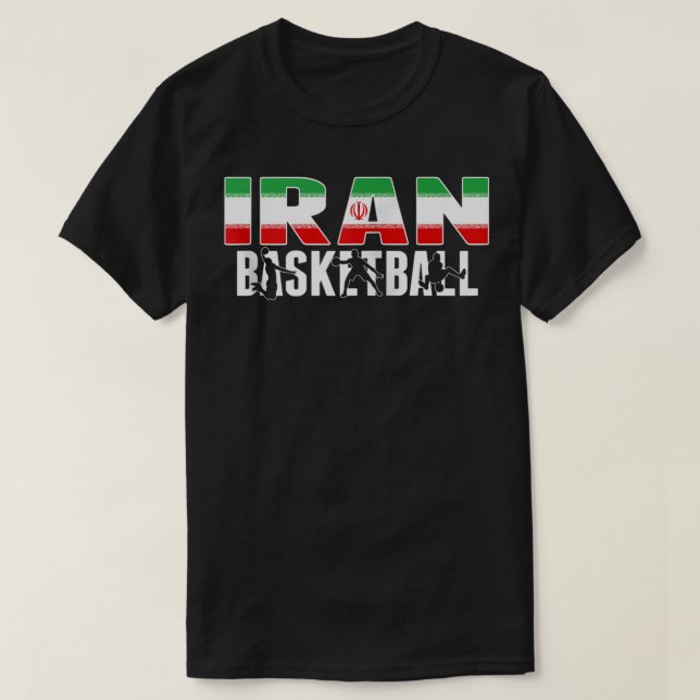 Camiseta Hinchas de baloncesto de Irán Bandera Iraní Orgull (Diseño del anverso)
