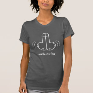 Camiseta Hinchas de Earbuds, Geek, Techie Giggles, Funny Te