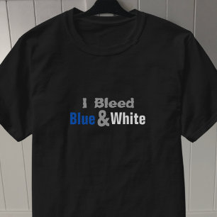 Camiseta Hinchas de fútbol azul y blanco