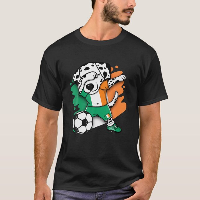 Camiseta Hinchas de fútbol Dabbing Dalmatian Ireland (Anverso)
