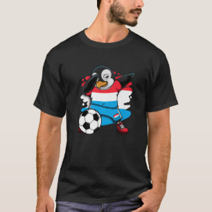 Camiseta Hinchas de Fútbol Dabbing Penguin Luxembourg Pie d