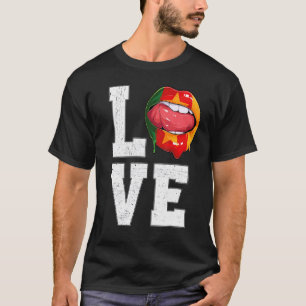 Camiseta Hinchas de fútbol de bandera de Camerún aman a Cam