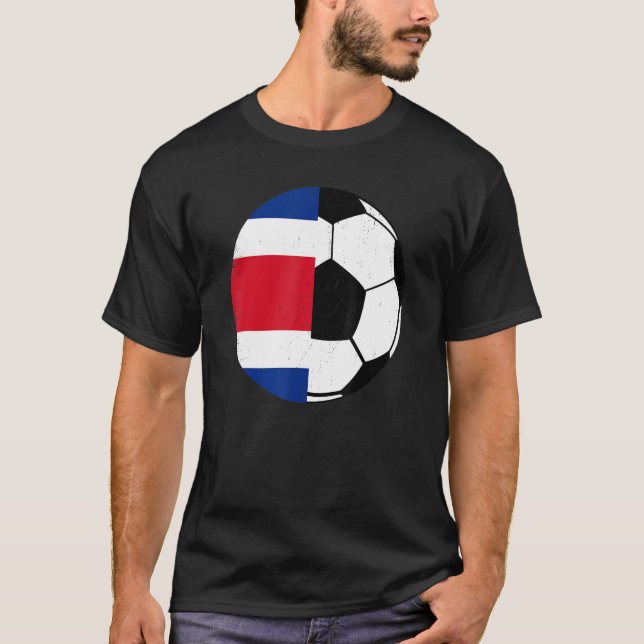 Camiseta Hinchas de fútbol de Bandera de Costa Rica Costa R (Anverso)
