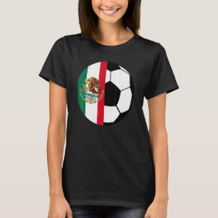 Camiseta Hinchas de fútbol de bandera mexicana adoran a los
