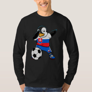 Camiseta Hinchas de fútbol de Eslovaquia Dabbing Penguin Fo