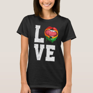 Camiseta Hinchas de fútbol de Ghana aman a Ghana