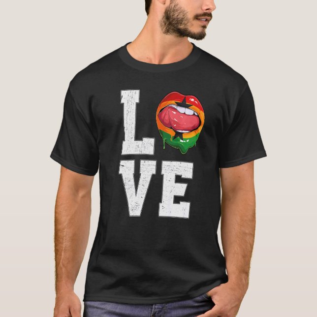 Camiseta Hinchas de fútbol de Ghana aman a Ghana (Anverso)