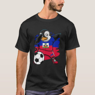 Camiseta Hinchas de fútbol de Haití en el pingüino Dabbing