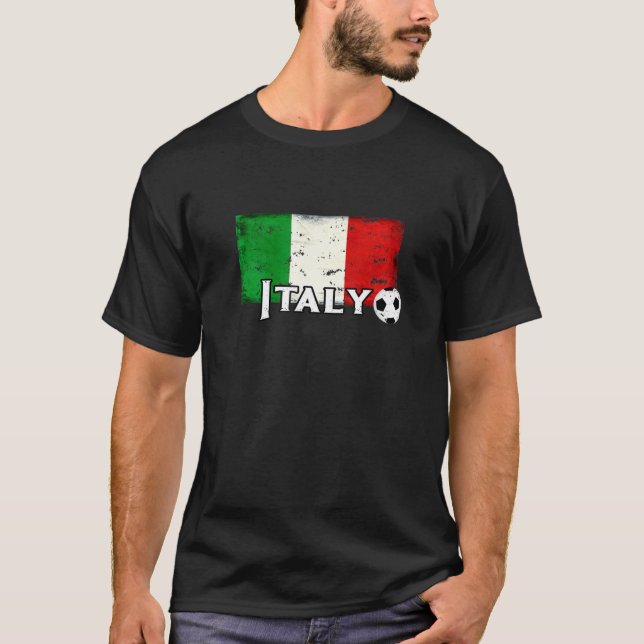 Camiseta Hinchas de fútbol de la bandera de Italia aman su  (Anverso)