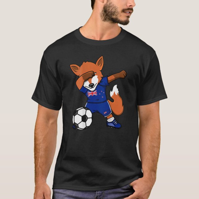 Camiseta Hinchas de fútbol de Nueva Zelanda de Fox Dabbing (Anverso)