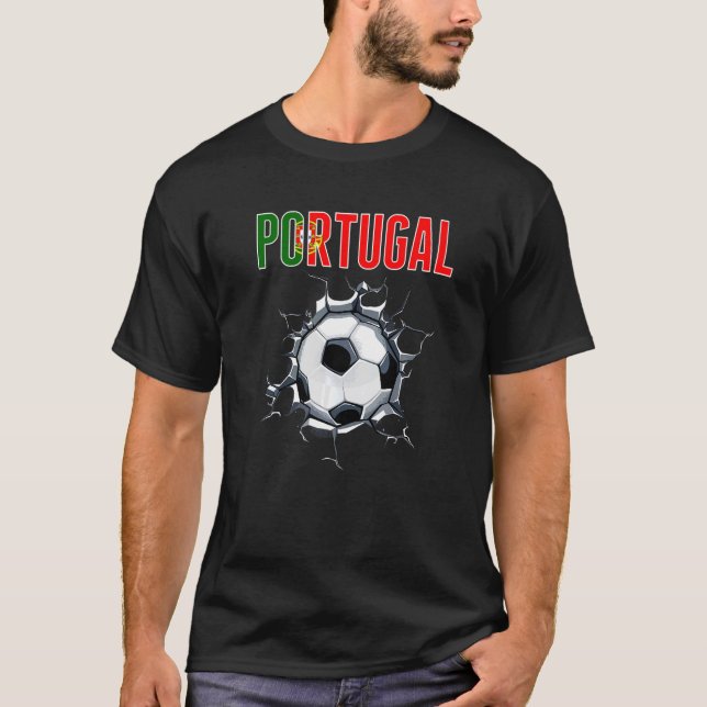 Camiseta Hinchas De Fútbol De Portugal - Fútbol Portugués E (Anverso)