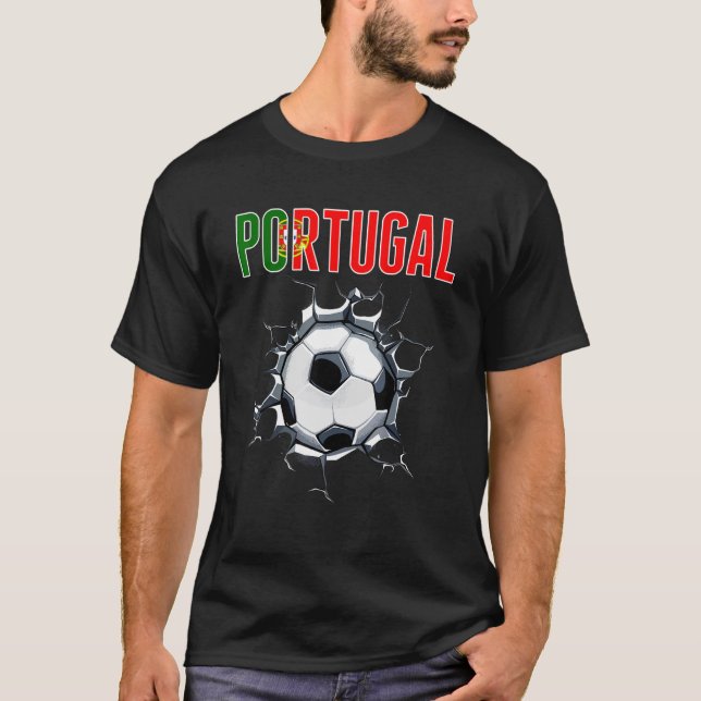 Camiseta Hinchas De Fútbol De Portugal - Fútbol Portugués E (Anverso)