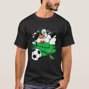 Camiseta Hinchas de fútbol del Pingüino Dabbing Wales Pies 