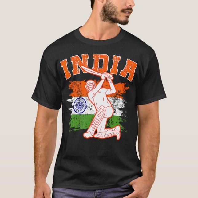 Camiseta Hinchas de la India de cricket camisean el crímen  (Anverso)