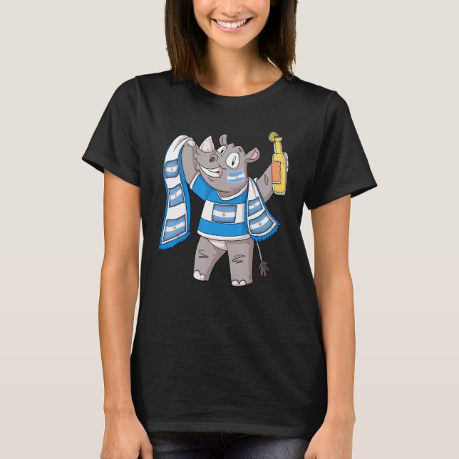 Camiseta Hinchas de rinoceronte Argentina (Anverso)