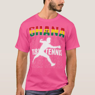 Camiseta Hinchas de tenis de mesa de Ghana con bandera ghan