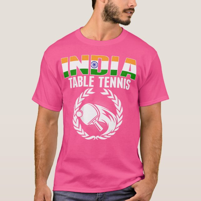 Camiseta Hinchas de tenis de mesa de India orgullosos Bande (Anverso)
