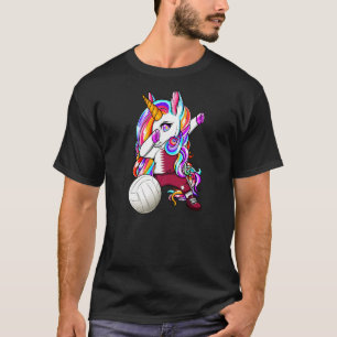 Camiseta Hinchas de voleibol de Qatar Dabbing Unicornio