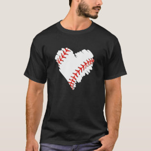 Camiseta Hinchas Del Béisbol Hear Heart Baseball Para Hombr