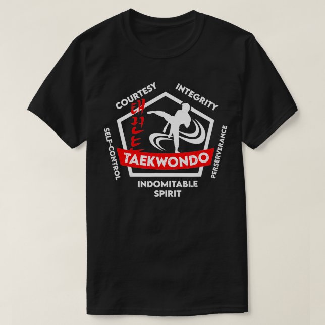 Camiseta Hinchas del equipo de Taekwondo y el uniforme de T (Diseño del anverso)
