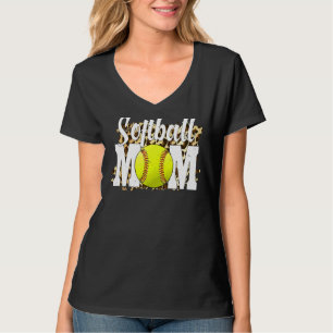 Camiseta Hinchas del Softball Leopard Mujeres Madre Madre M