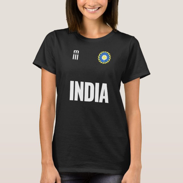 Camiseta Hinchas indios de cricket apoyan a los indios de J (Anverso)