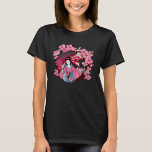 Camiseta Hinchas japoneses de Geisha y flores de los paragu