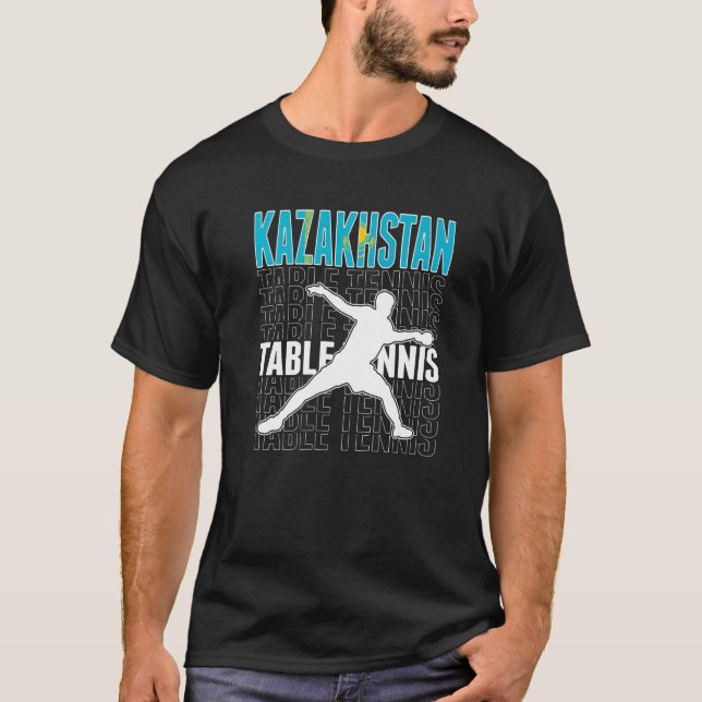 Camiseta Hinchas kazajos de tenis de mesa en ping con bande (Anverso)