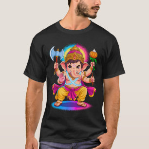 Camiseta Hindu Ganesha Puja Dios Elefante India Meditación 