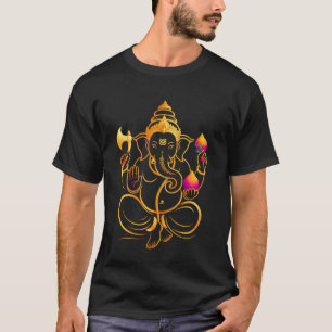 Camiseta Hindu Ganesha Puja Dios Elefante India Meditación