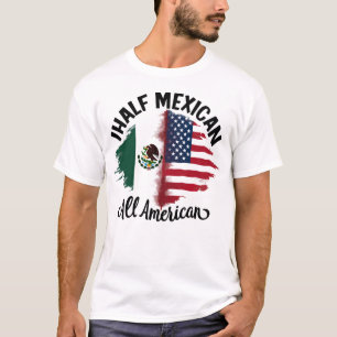 Camiseta hindúes mexicanas mitad mexicanas