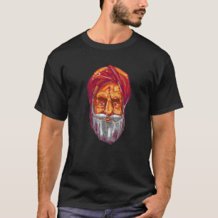 Camiseta Hinduismo hindú retrato de gurú en India