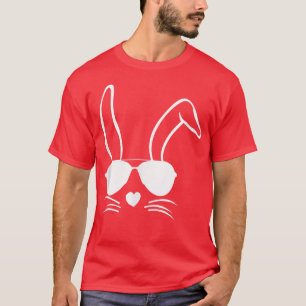 Camiseta Hip Easter Bunny Gafas de sol Huevo Caza Cristiana