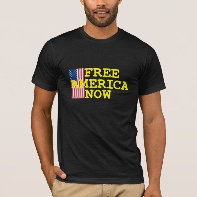 Camiseta Hip Free America Now T-Shirt Design, USA Freedom (Anverso)
