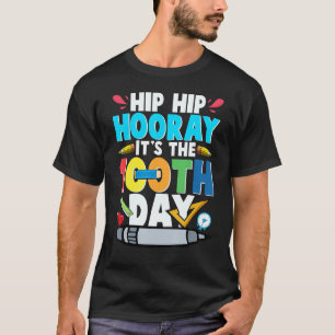 Camiseta Hip Hip Hooray es el estudiante 100° día gracioso