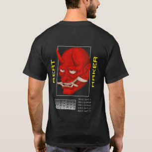 Camiseta Hip Hop Beat Maker 808 y muestras Oni japonés