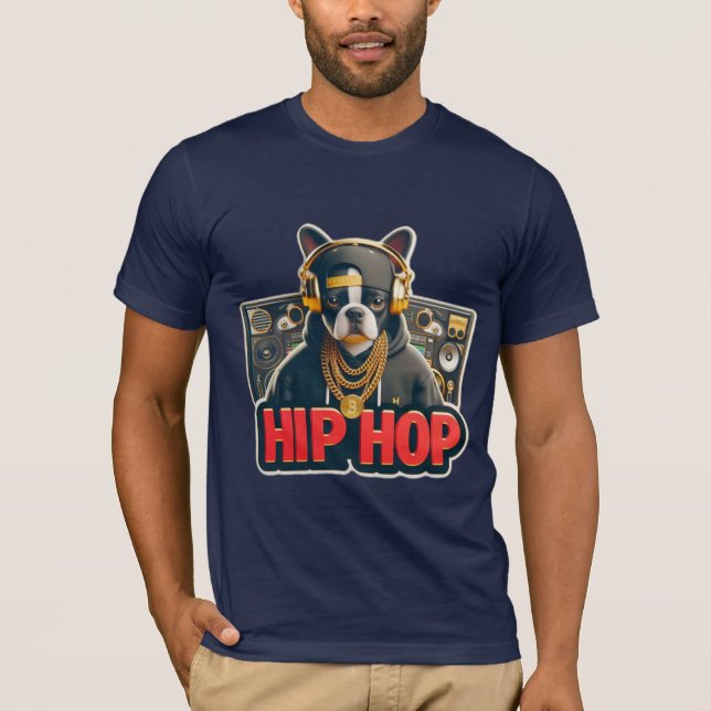 CAMISETA HIP HOP BOSTON TERRIER (Anverso)