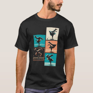 Camiseta Hip Hop Break Dance Poses Retro Vintage Epic Stree