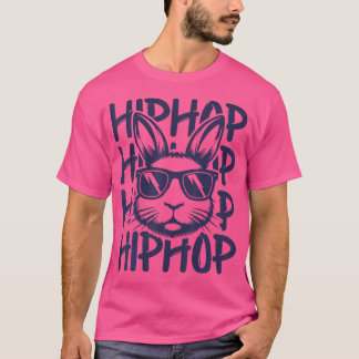 Camiseta Hip Hop Bunny Gafas De Sol Pascua Para Niños Hombr