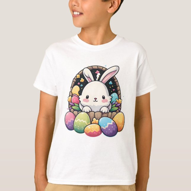 Camiseta Hip Hop Bunny Kids Shirt - Regalo Para La Familia  (Anverso)