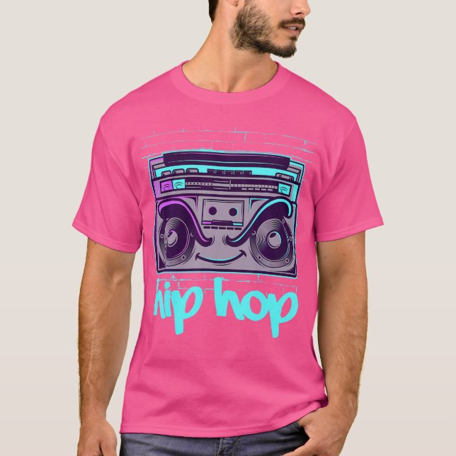 Camiseta Hip Hop Cassette Grabador Rapper Music 90S Hiphop (Anverso)