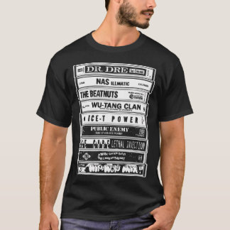 Camiseta Hip Hop Cassettes Rap de la vieja escuela