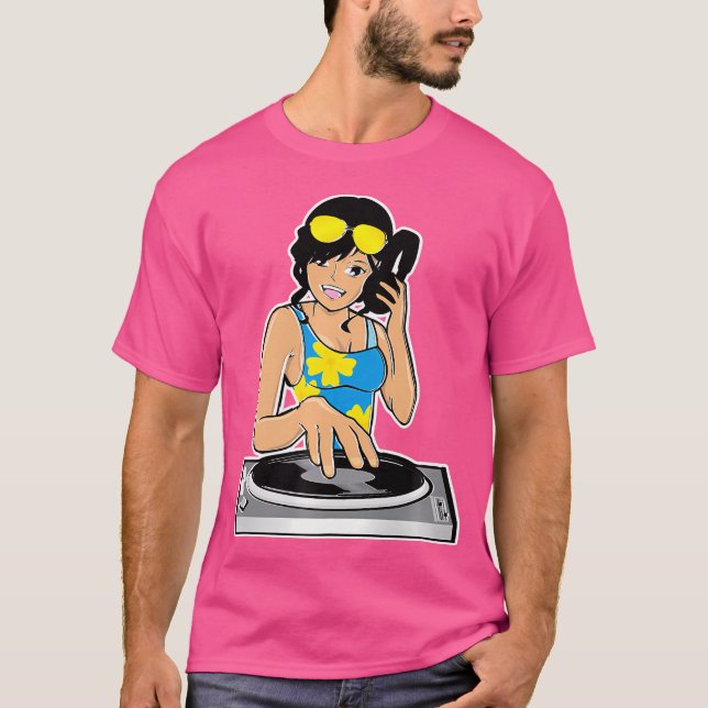 Camiseta Hip Hop Chica Dj Inspirador (Anverso)