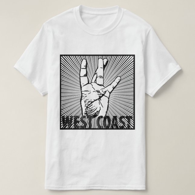 Camiseta Hip-Hop de la Costa Oeste (Diseño del anverso)