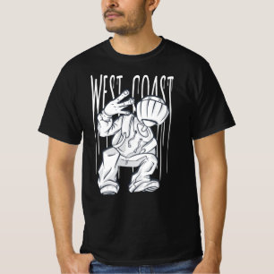 Camiseta hip-hop de la costa oeste