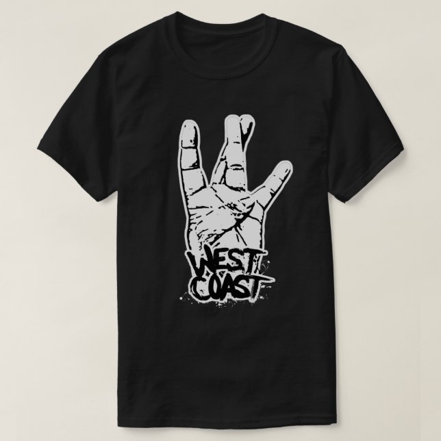 Camiseta Hip-Hop de la Costa Oeste (Diseño del anverso)